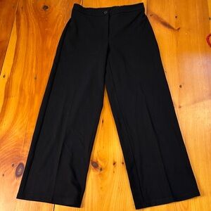 EILEEN FISHER XS Black Lyocell Nylon Stretch Wide Leg Pants